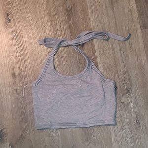 WILFRED tie halter crop top